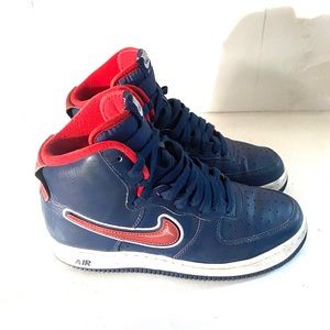 red nikes with strap